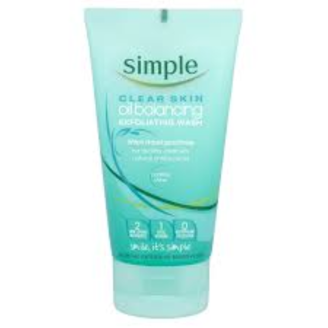 SIMPLE CLEAR SKIN OIL BALANCING EXFOLIATING WASH 150ML